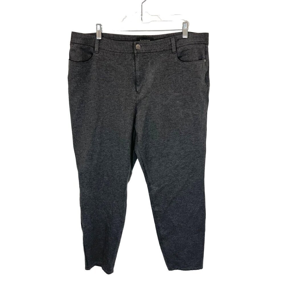 Talbots 5 pocket jegging gray stretchy ankle pants Size 16 workwear career